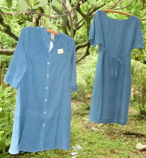 新作・リネンの藍染服: クラフト工房La Manoニュース！BLOG